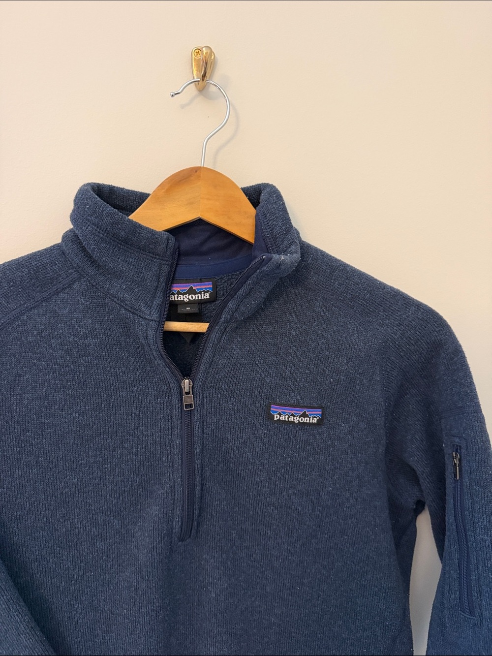 Patagonia Navy Half-Zip Fleece Pullover - Picture 2 of 3